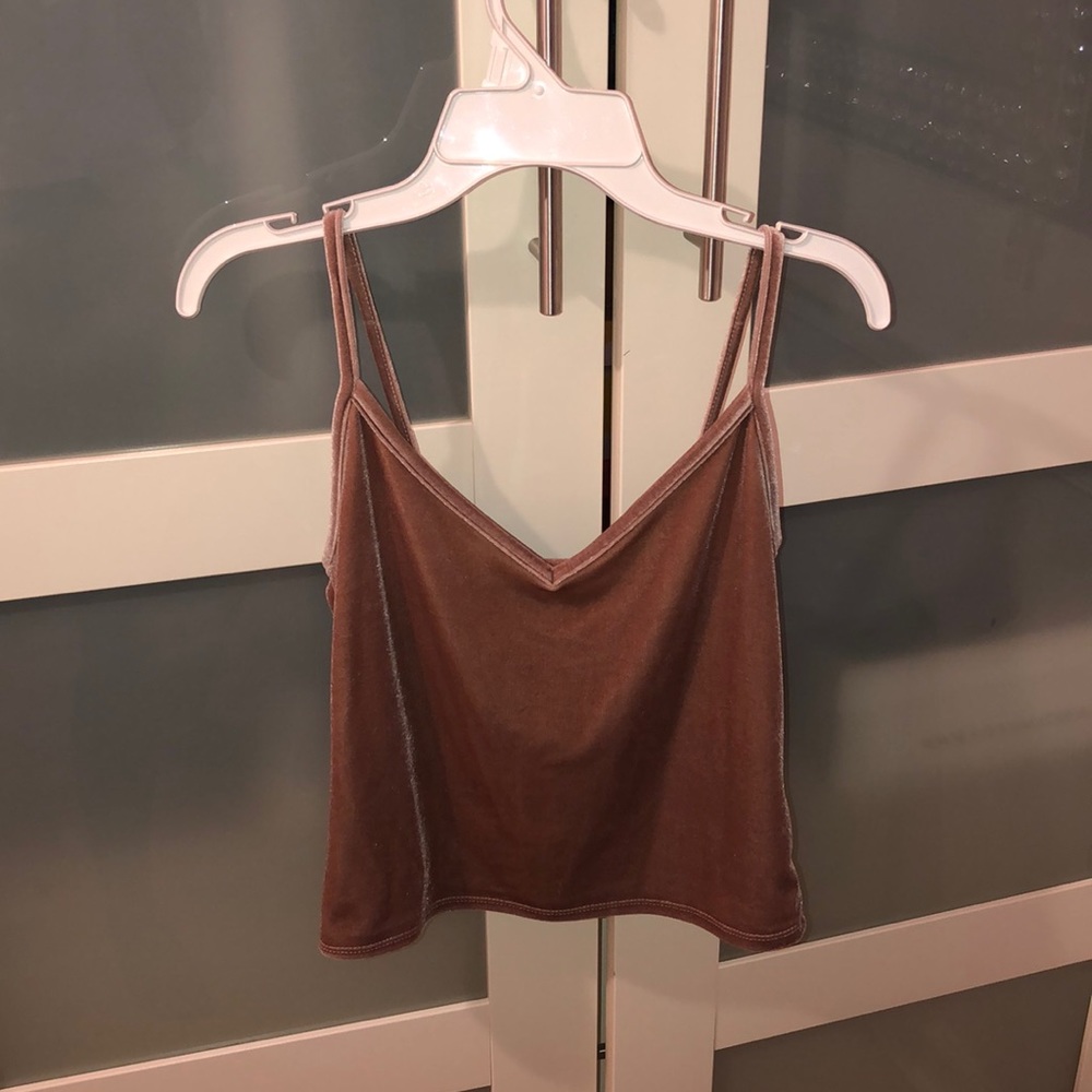 Velvet pink tank top